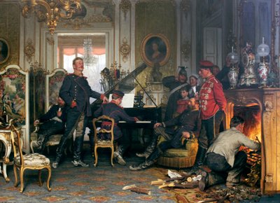 A Billet Outside Paris by Anton Alexander von Werner